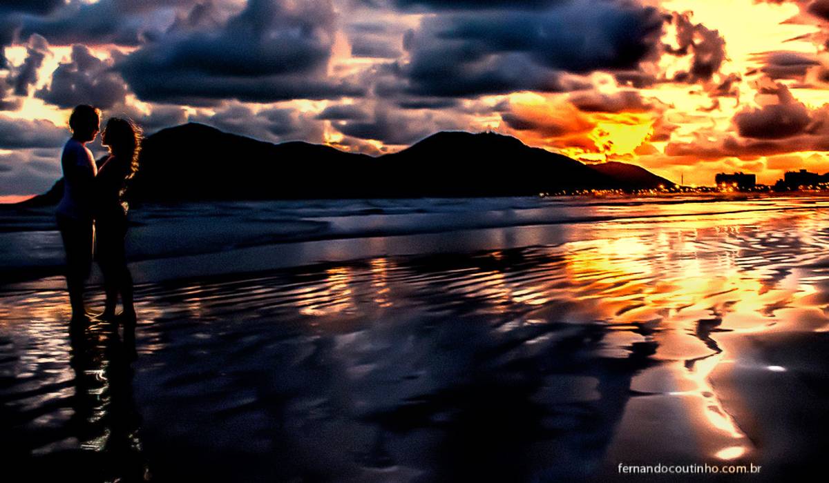 Litoral de São Paulo - S.P. de Fotografia de Casamento Por do Sol