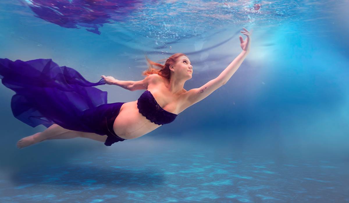 Ensaio Gestante Underwater de 