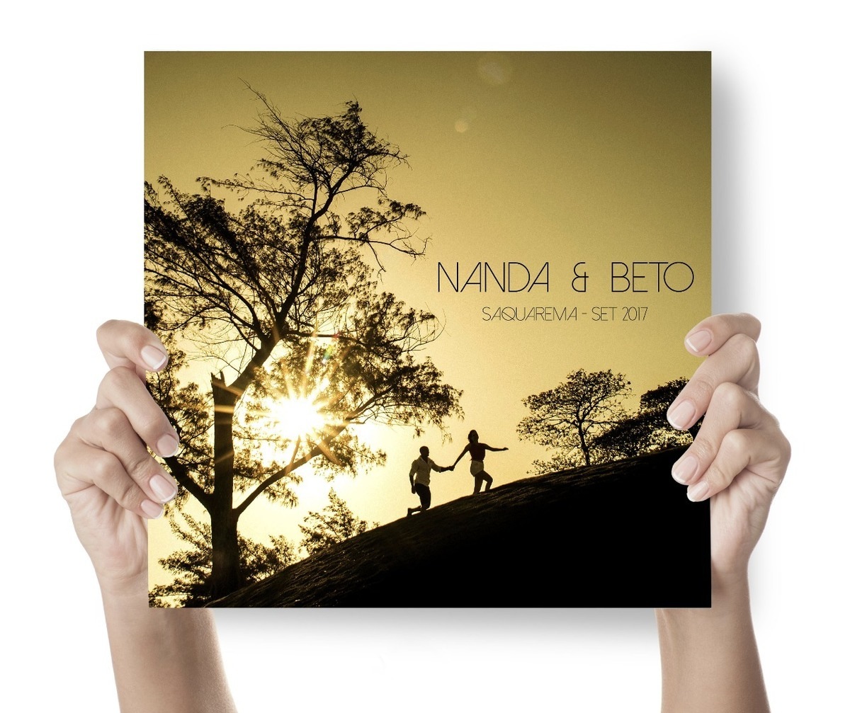capa de álbum de casamento