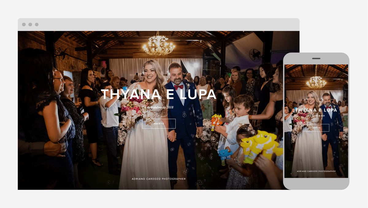 entrega de fotos de casamento