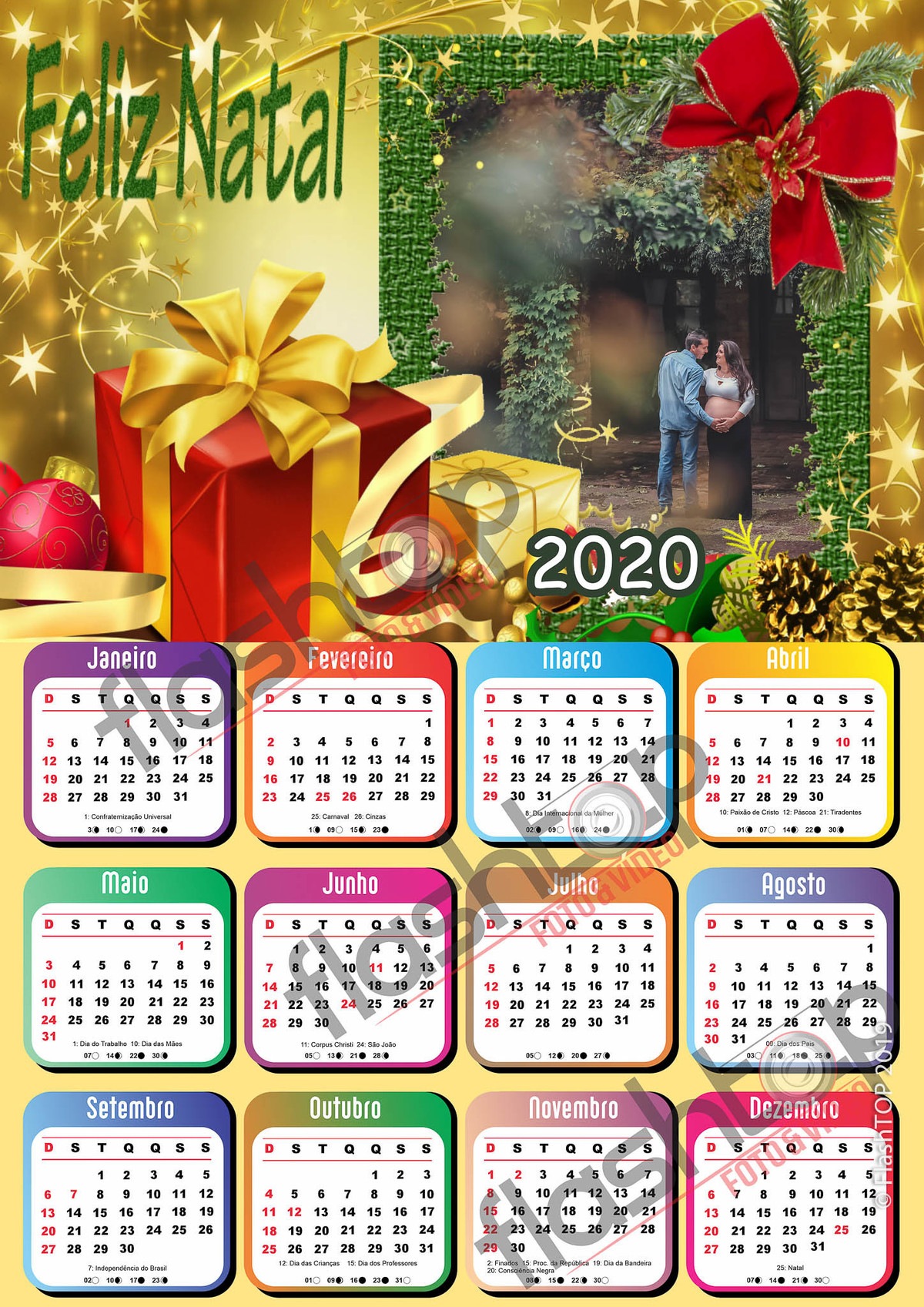 Calendario 2020 personalizado para imprimir y llevar en tu cartera