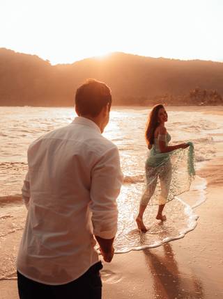 PRÉ WEDDING  de Camila e Hermes (Ensaio pré wedding praia - Litoral de Sao Paulo - SP)