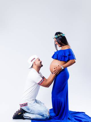 Gestante estúdio  de Ensaio Gestante Estúdio - Gestante Andressa - Ensaio Gestante