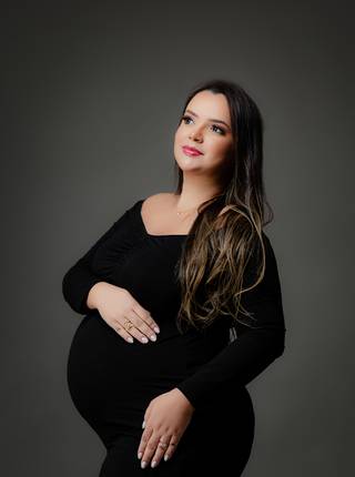 Gestante estúdio  de Ensaio Gestante Estúdio - Thassia