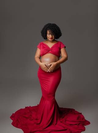 Gestante estúdio  de Ensaio Gestante Estúdio - Marcela