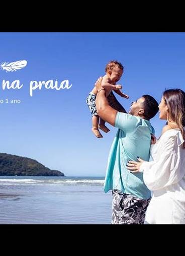 Infantil de GABRIEL NA PRAIA - Ensaio 01 ano