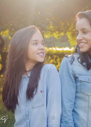 Família de Dia das Mães - Tati e Manu