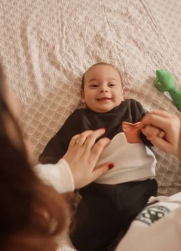 Família de Os 3 meses do Santi