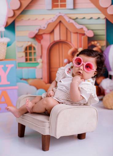 Acompanhamento mensal de Alice 5 meses dia das crianças 