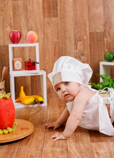 Acompanhamento mensal de Clara 6 meses Mini chef 