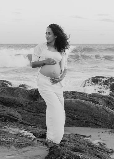 Ensaio Gestante de A espera de Levi