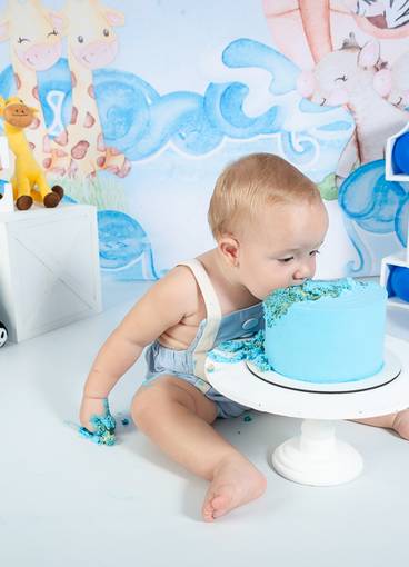 Cake Smash de Samuel e seu bolinho de 1 aninho