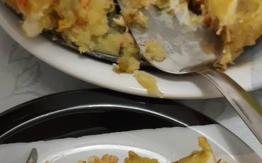 Torta de frango com batata doce