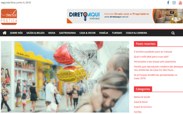 Matéria sobre Pré-Wedding na Revista Vida Prática