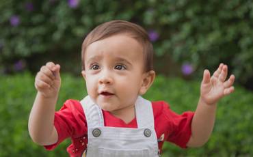 Ensaio dos 12 meses do bebê
