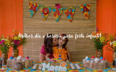 Melhor dia e horário para festa infantil