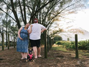 Ensaio Pet Externo de Coca e família - A espera de João Guilherme
