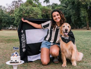 Ensaio Pet Externo de Cake Smash - Thor e Oscar 6 anos 