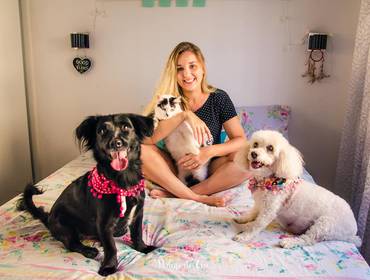 Ensaio Pet em Casa de Pet Família Sofia, Mia e Nina