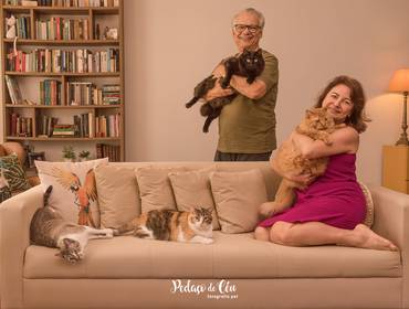 Ensaio Pet em Casa de Ensaio Pet Charlotte, Brigitte, Ravel e Miró