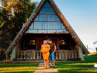 Gestante de a espera de Elis