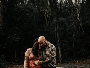 Família  de Tamara e Beto esperando sua baby 