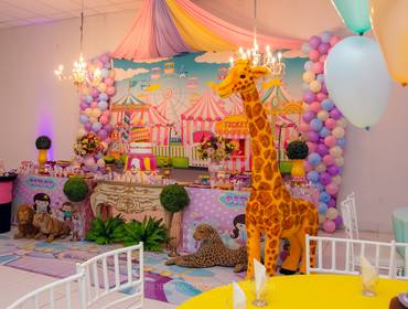 MENINAS de Circo Rosa - Luiza 1 aninho 