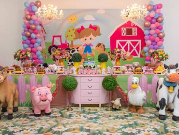 MENINAS de Fazendinha Rosa - Maria Julia 3 Aninhos 