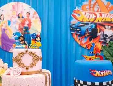 ANIVERSARIO MISTO de Princesas e HotWheels