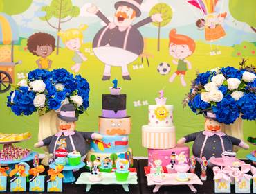 ANIVERSARIO MISTO de Mundo Bita - Bernardo e Maria 1 aninho