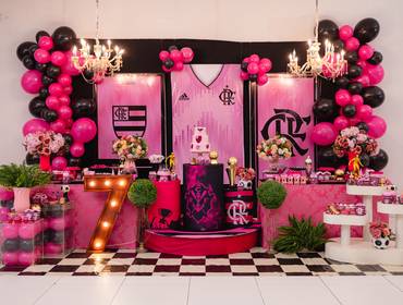 MENINAS de FLAMENGO ROSA