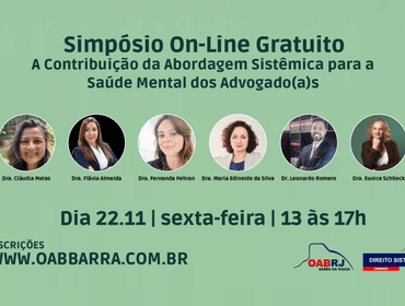 EVENTO GRATUITO de Simpósio Online Gratuito de Direito Sistêmico