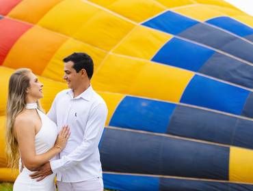 Pré-Casamento de Ensaio Pré-Casamento de Balão em Brumadinho: Alef e Rosa