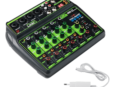 ÁUDIO E TECNOLOGIA de Mesa De Som 8 Canais Studio Link 8 Probass