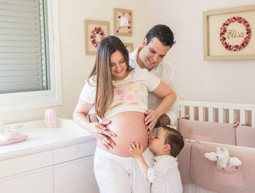 Gestante/Partos de Ensaio de fotos - Gestante e Newborn em casa - Henrique + Mayra = Léo e Elisa