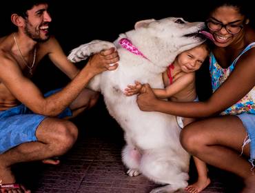 Família de Um dia... Bento, Yara e Marlon