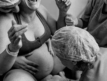 Gestante de Fotografia documental de nascimento: a chegada de Elena