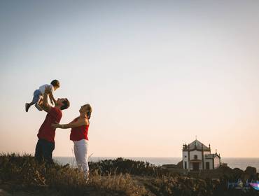 Família de Um final do dia pela praia com o Francisco