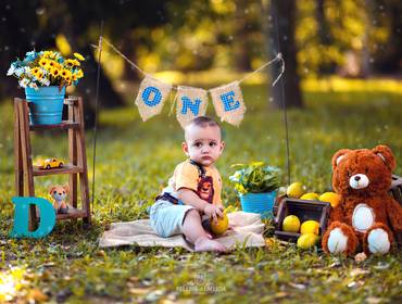 Smash the Cake de Ensaio 1 aninho do Derick