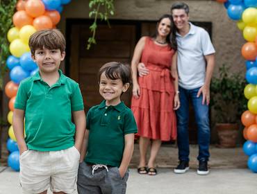 Festa Infantil de Leonardo fez 5 e Rafael fez 3