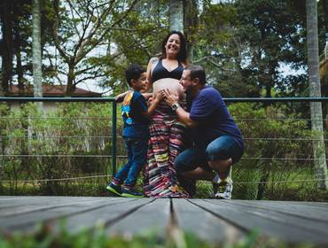 Gestante de Ivani + Luciano = Rafa! E o irmão mais velho, Léo! :)