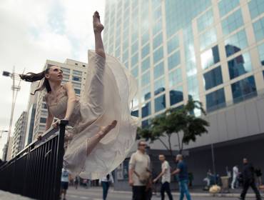 Ensaios Ballet Urbano de Ensaio Ballet urbano na Avenida Paulista