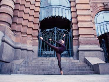 Ensaios Ballet Urbano de Ballet Urbano no centro de São Paulo