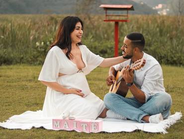 Ensaio de Gestante de Débora, Bruno e a doce chegada de Maitê