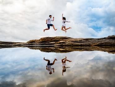 Casais de Aline e Rafael