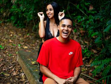 Ensaio de Casal de Gabriel e Kemily - Ensaio de casal na cachoeira