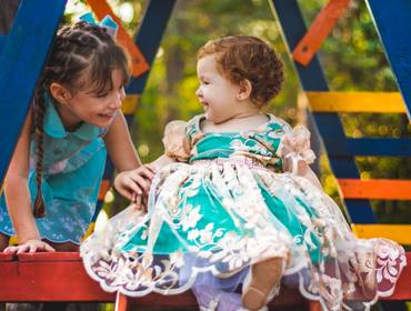 Ensaio externo de Isabela e Isadora 