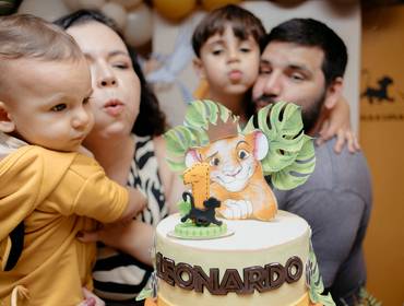 Festa Infantil de Festa: Leonardo fez 1!