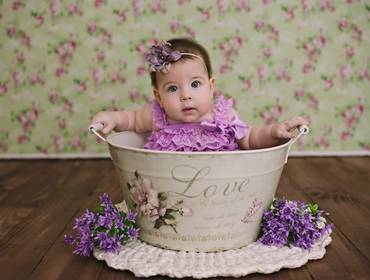 Bebê de Sessão promocional de inauguração do novo estúdio! Elis - 5 meses