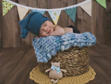 Newborn de Bernardo - 23 dias de muita lindeza e sorrisos